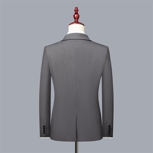 三色单排扣时尚春秋套装商务西服P200-三件套8018图片