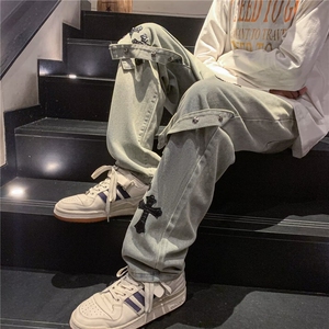 美式牛仔裤男春秋新款休闲直筒裤KJ48P45图片