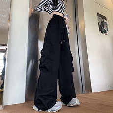 美式立体口袋工装裤男女秋季高街机能嘻哈中性街头风痞帅阔腿长裤，男装休闲裤，星座410-7