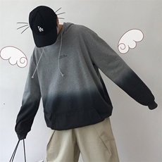 W191-特P50春秋纯棉吊染渐变休闲印花卫衣，男装卫衣，星座703