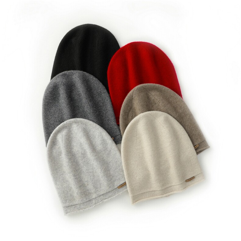 2025新款时尚百搭简约休闲七针皮标帽，帽子，朝思纯山羊绒