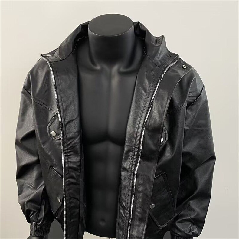 欧美街头潮流宽松机车服皮衣男潮痞帅SNY1025-P73,男装夹克,星座1109-3