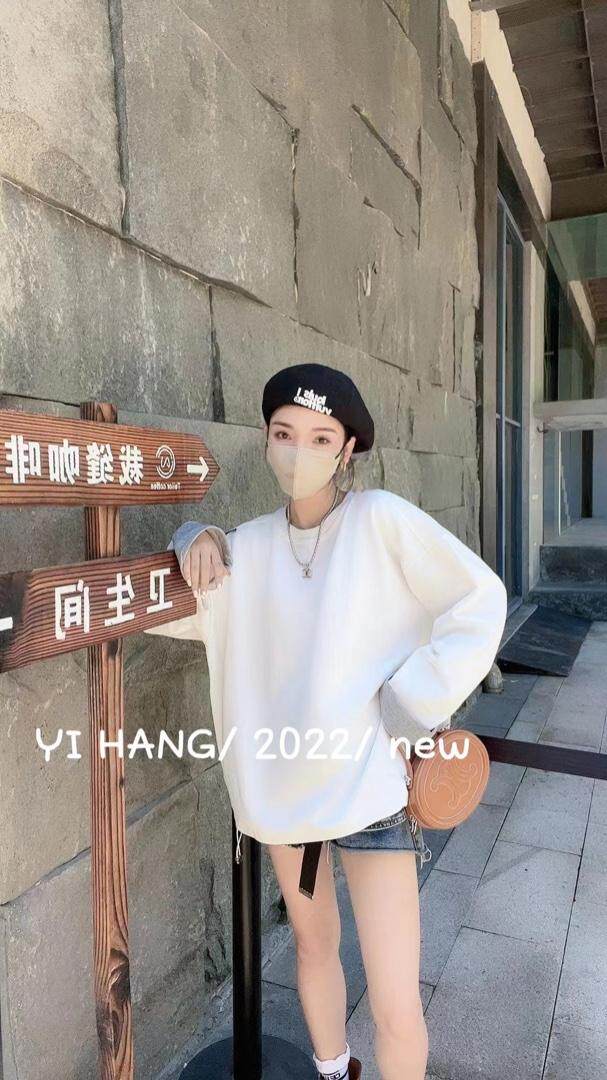 撞色复合卫衣主推主推，女装卫衣/绒衫，一杭