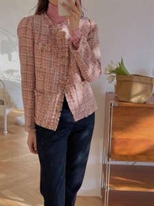 2021新款羊毛小香风系列/粉色系图片