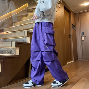 8XL-M刺绣冲锋裤男款大码春秋户外机能登山裤直筒阔腿裤KZ020P50图片