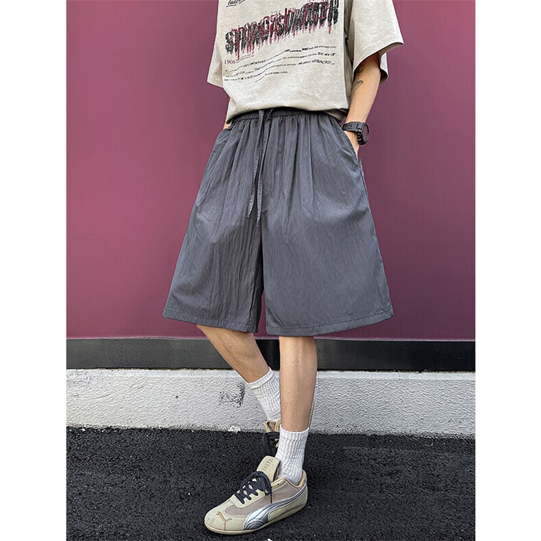 8XL-M多巴胺短裤男款夏季冰丝薄款休闲透气五分裤沙滩DK26004P25，男装休闲裤，电商B312