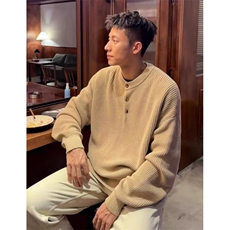 亨利领毛衣男秋冬季新款cleanfit慵懒风高级感软糯针织衫M5818，男装针织衫/毛衣，星座1116A（原606A-3）