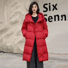 现货现货现货24冬季新款90白鸭绒长款直筒型羽绒服，女装羽绒服，阳光伊恋