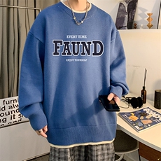 控78假两件毛衣男大码加绒针织衫男毛线衣M80295-P55加绒-P70，男装针织衫/毛衣，电商A040