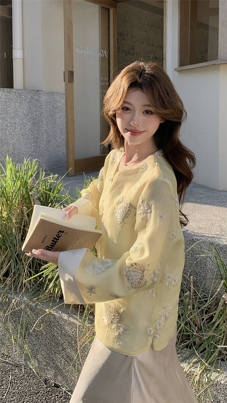 新款上新2025新中式重工立体刺绣防晒外套女85086-208A-P160-K255,女装短外套,浙宝208A