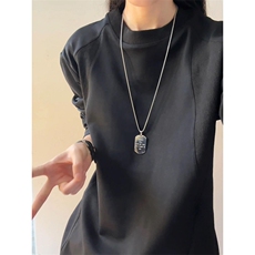 抖音得物品质美式高街重磅曼巴棉结构硬阔boxy版潮牌卫衣长袖T恤，男装T恤，电商A486
