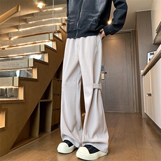 斜纹毛呢裤男生休闲裤宽松直筒长裤厚款KD631-P50控78，男装休闲裤，电商D312-1