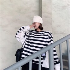 欧货拼接卫衣，女装卫衣/绒衫，依秀儿