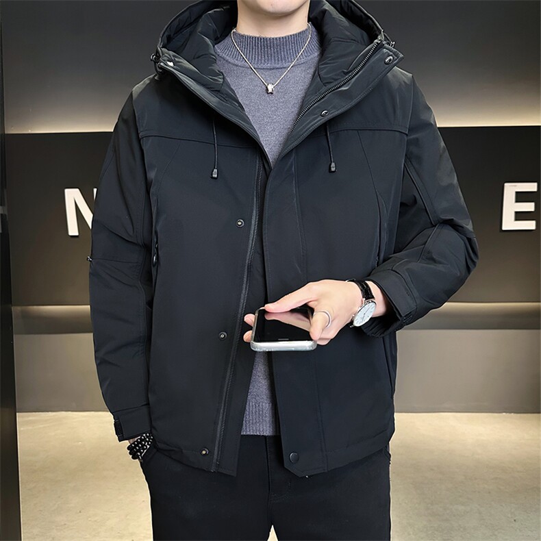 户外羽绒服男外套标50白鸭绒休闲上衣保暖连帽B317/6086/P225,男装羽绒服,电商B317