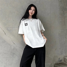 万针全刺绣工艺抖音得物高品质260克重磅纯棉双纱美式高街短袖T恤，男装T恤，电商A486