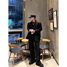 cleanfit垫肩外套男高级感春季休闲西装男潮牌痞帅英伦雅痞风西服，男装西服套装，星座813-2