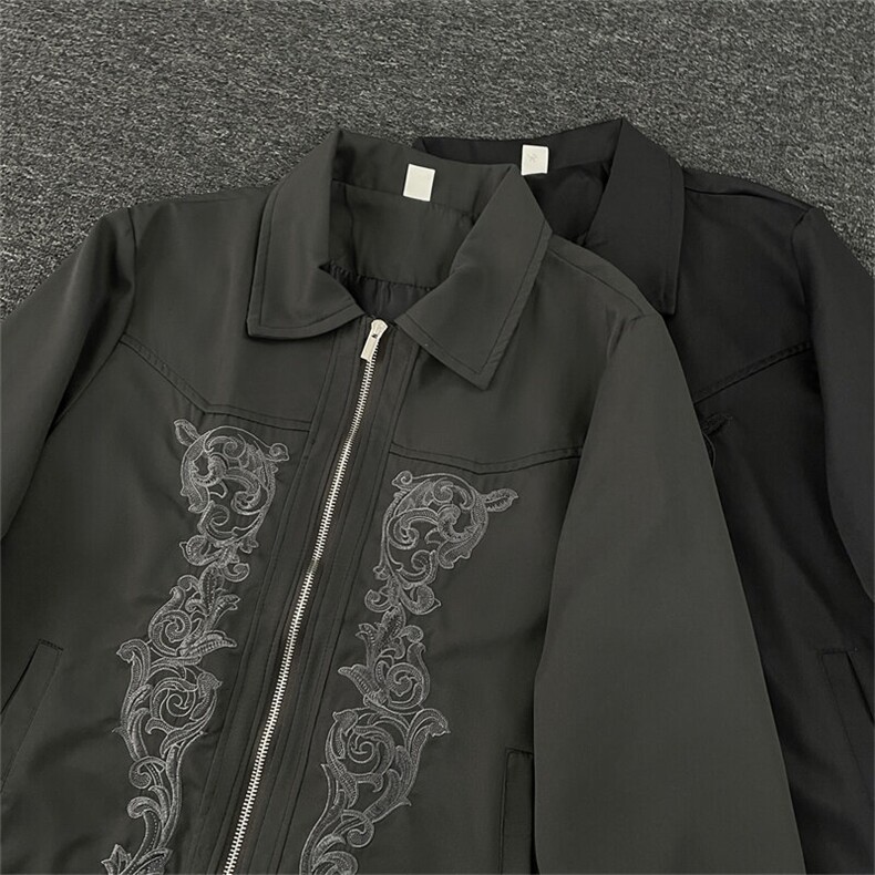 新款高密刺绣雕花西部夹克宫廷风拉链外套男夹克上衣JKY6631-P68,男装夹克,星座302B