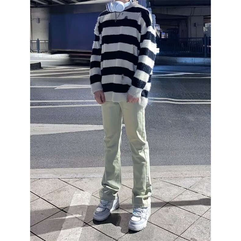 2024美式微喇牛仔裤男款春季长裤潮ZN1107P42,男装牛仔裤,星座1116-2