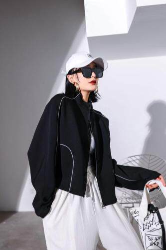 双面针织休闲外套，女装，佳伶百色