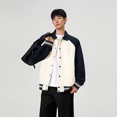 重磅420克boxy短款开衫卫衣液态棉爽滑棒球服撞色外套男D9898-P68，女装短外套，星座610B-1