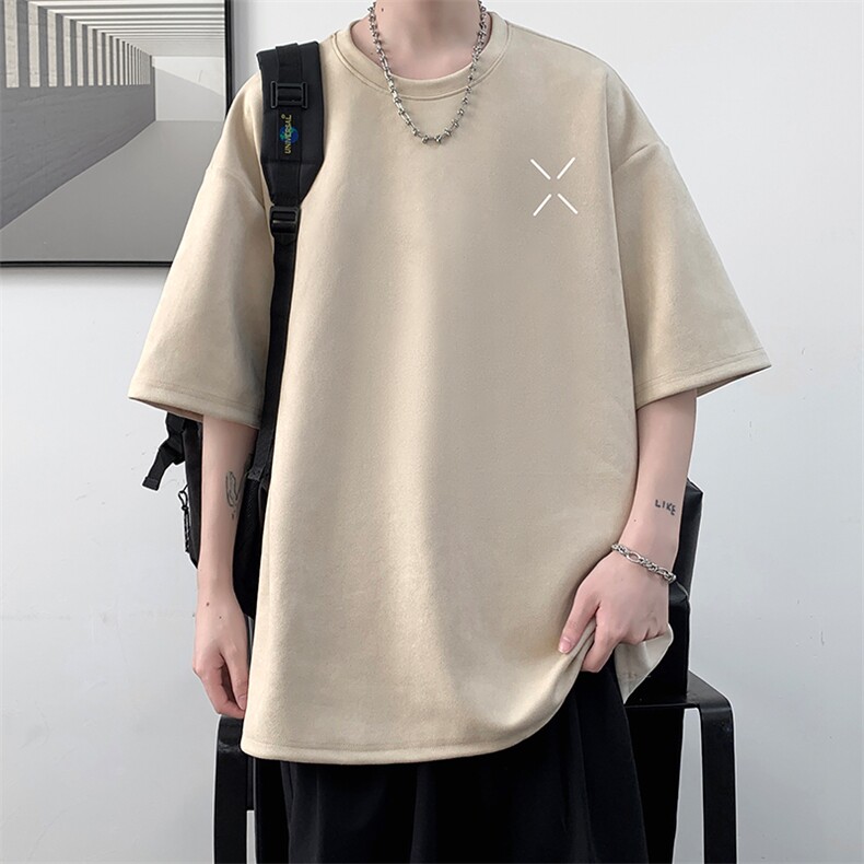 麂皮绒短袖t恤男大码半袖男JD82305-P25,男装T恤,电商A040