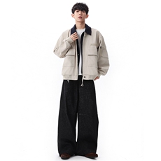 休闲夹克2026春新款潮牌男装宽松百搭工装外套JK02632-P85，男装夹克，星座308B-2