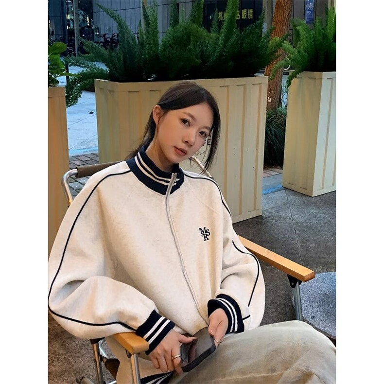 2025春秋潮牌休闲时尚韩版立领宽松卫衣外套-MY54-网络图,女装短外套,星座1002-2