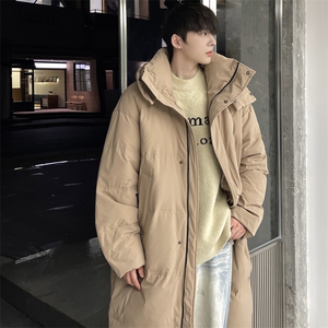 羽绒服男冬季港风宽松连帽长款白鸭绒外套YR926-P205（控价258图片