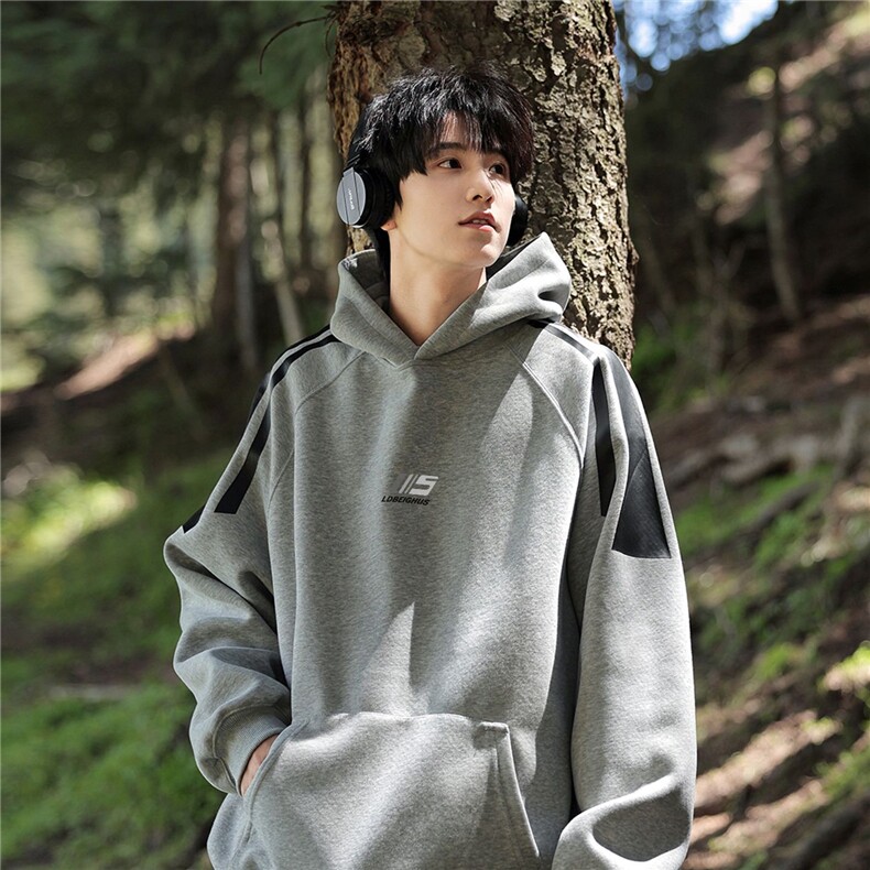 5580-P57新款中长款情侣装宽松连帽卫衣薄款，女装卫衣/绒衫，星座617A-2