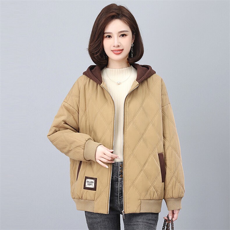 时尚保暖棉服女冬季新款宽松显瘦加厚外套,女装棉衣/棉服,悦见她