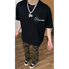 网图现货美式立体浮雕小香风提花刺绣短袖上衣t恤男女A606-P33，女装T恤，星座1505