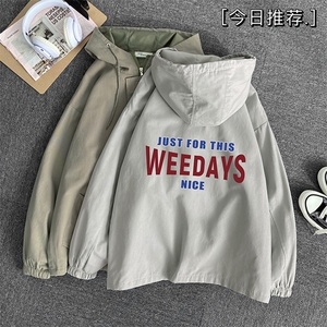 JK41113-P85纯棉连帽夹克男士大码工装夹克男外套男图片