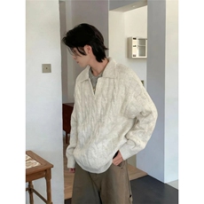 流行原宿时尚新款潮流简约日系慵懒气质百花绒假两件毛衣YM30-P59，男装针织衫/毛衣，星座208-5