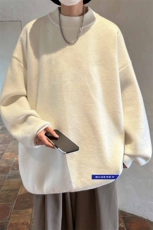 控68半高领毛衣男士大码针织衫男毛线衣男M18202-P45加绒款-P65，男装针织衫/毛衣，电商A040