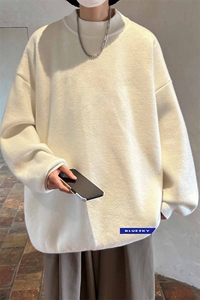 控68半高领毛衣男士大码针织衫男毛线衣男 M18202-P45 加绒款-P65图片