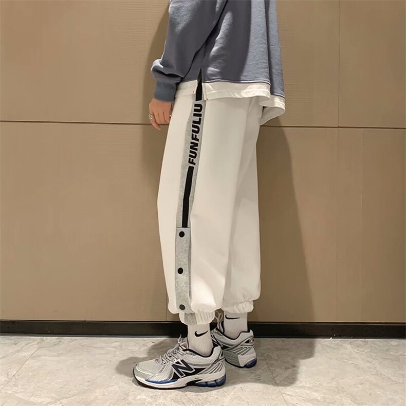 冬季休闲裤男保暖卫裤宽松百搭潮流束脚运动加厚NB26-p35加绒40,男装休闲裤,星座1008-2