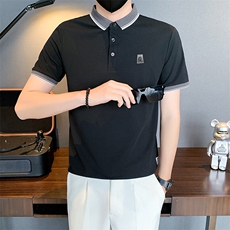 6606-P58夏季刺绣字母短袖POLO衫男T恤半袖新款痞帅男装-1控78，男装Polo衫，星座603-2