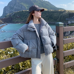 蕾丝拼接立领面包服90绒2C170--1188--P295控448图片