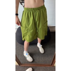 夏季冰丝速干短裤男士潮流大口袋休闲五分裤宽松大码裤子 特P21图片