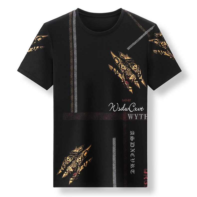 DX20678钱塘2020-3夏季新款男士时尚潮流印花百搭圆领短袖上衣P39,男装T恤,钱塘207-3