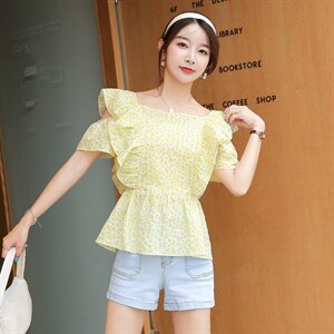 方领衬衫女夏季2021年新款法式小众，女装衬衫，寒都衣屋