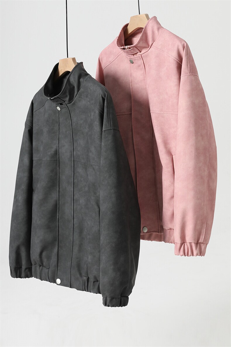 春秋宽松夹克男港风复古怀旧美式骑行机车服PU皮衣外套JK667-P95,男装夹克,星座505-3