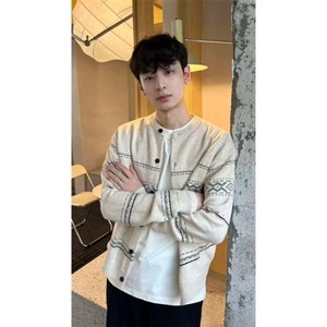 现货原版质量费尔岛毛衣开衫男女情侣装针织衫外套WF11-p50图片