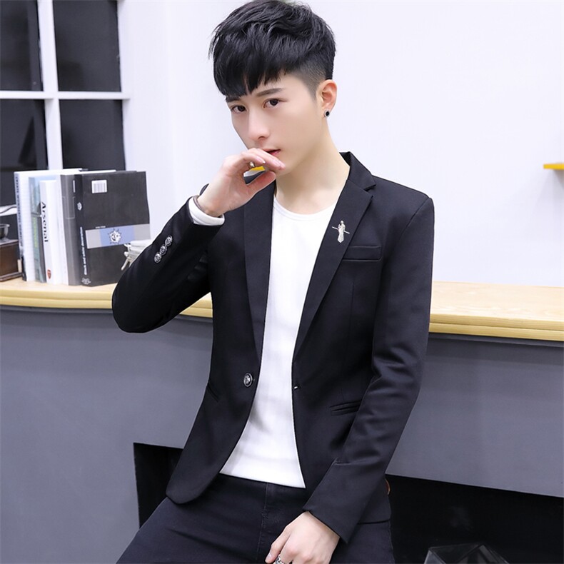 男士外套新款2021韩版休闲小西装男修身潮流帅气男装西服,男装西服,星座509