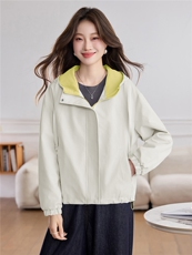 现货！现货！2026春季新款时尚宽松休闲短款外套女，女装短外套，以桐