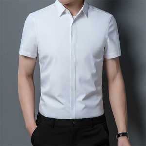 C8816钱塘2020-1夏季薄款中年男士商务休闲百搭短袖衬衫P53图片