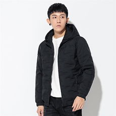 冬季新款无影墙日系白底短款学生压花连帽白鸭绒羽绒服R8888P80，男装羽绒服，星座301D-5(原星座1415）