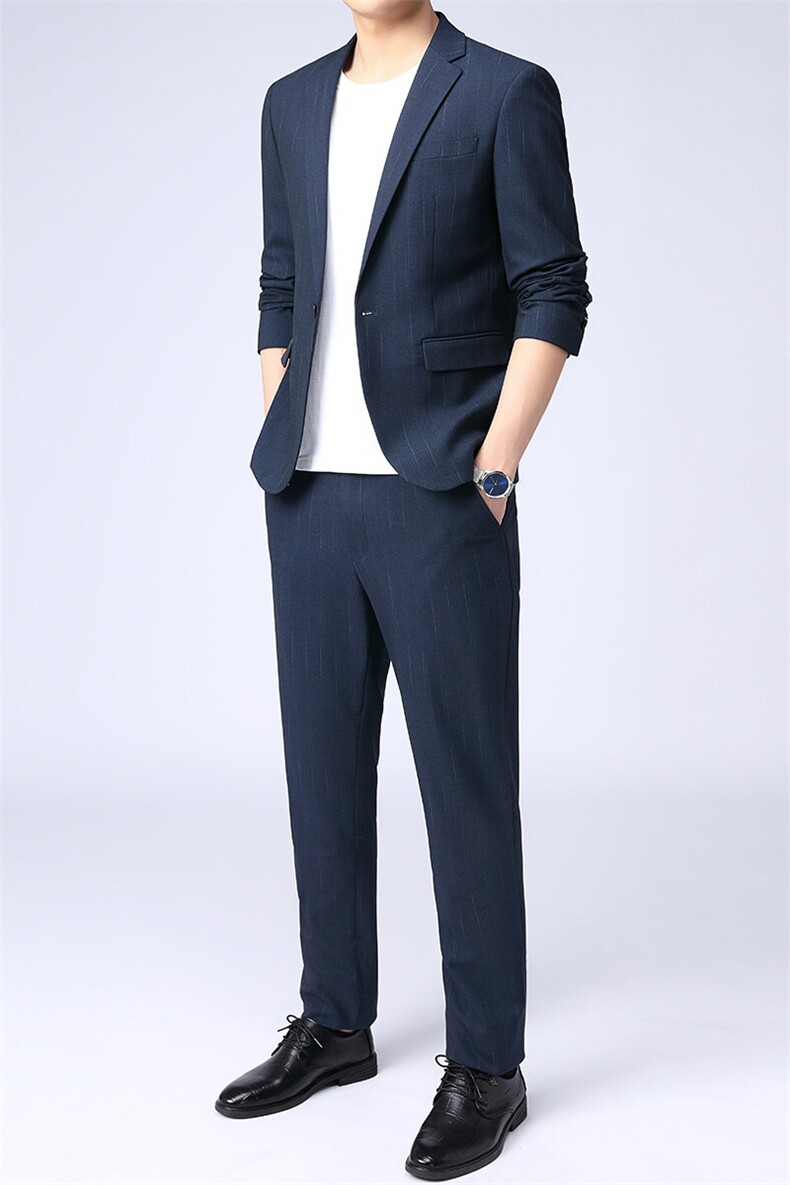GDN5163四季款新款男士礼服西装修身商务休闲男装西服两件套装,男装西服套装,电商B360