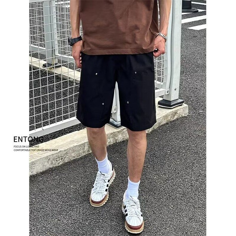 短裤男款夏季薄款潮牌美式工装裤褶皱高级感冲锋五分裤潮2025,男装牛仔裤,星座506A