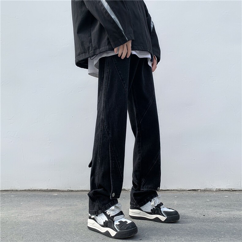 美式牛仔裤男款春季水洗做旧小众黄泥染长裤A061-YJ6724-P65控88,男装牛仔裤,电商A061-1